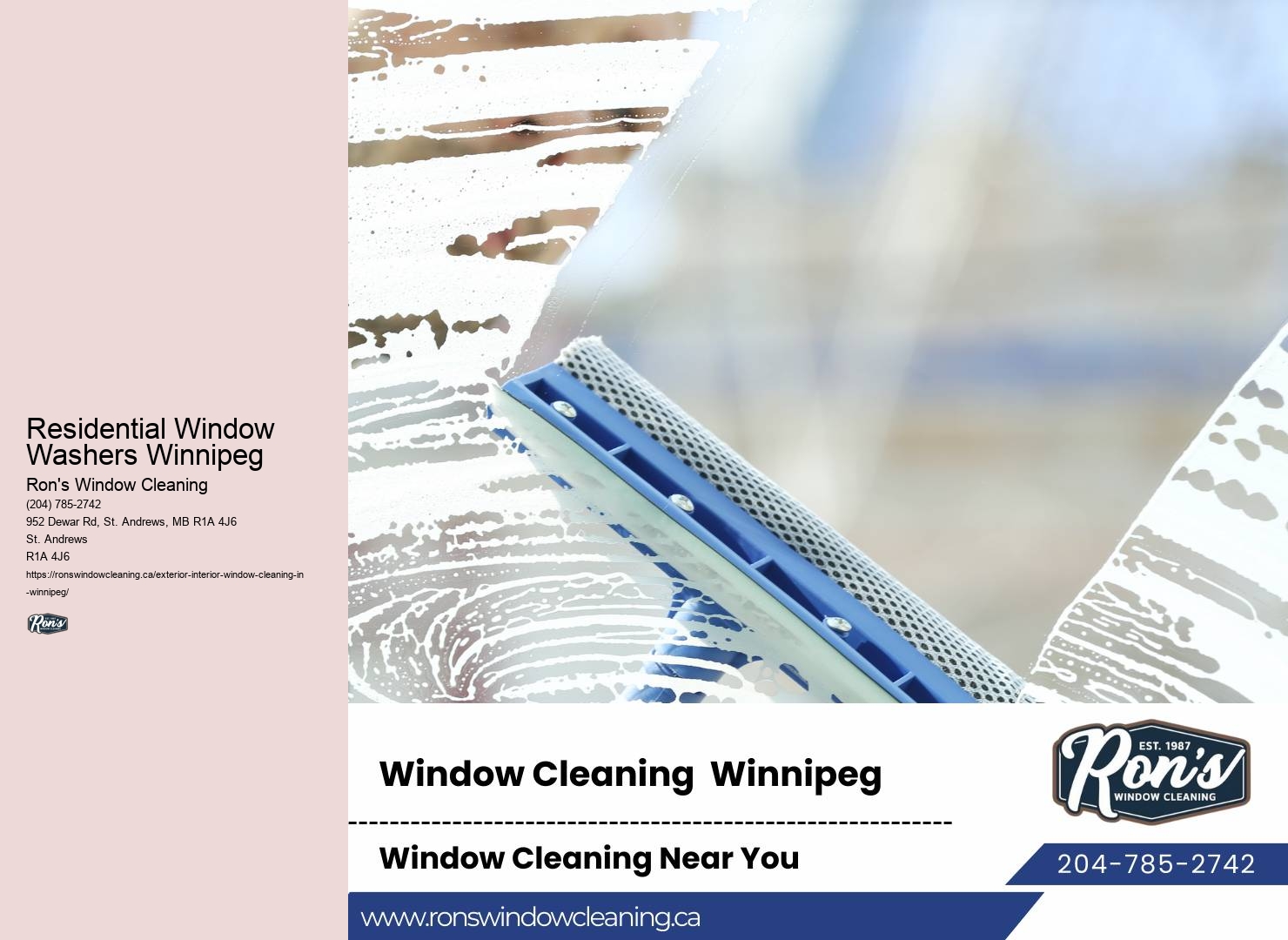 Fast Window Cleaning Residential Window Washers Winnipeg