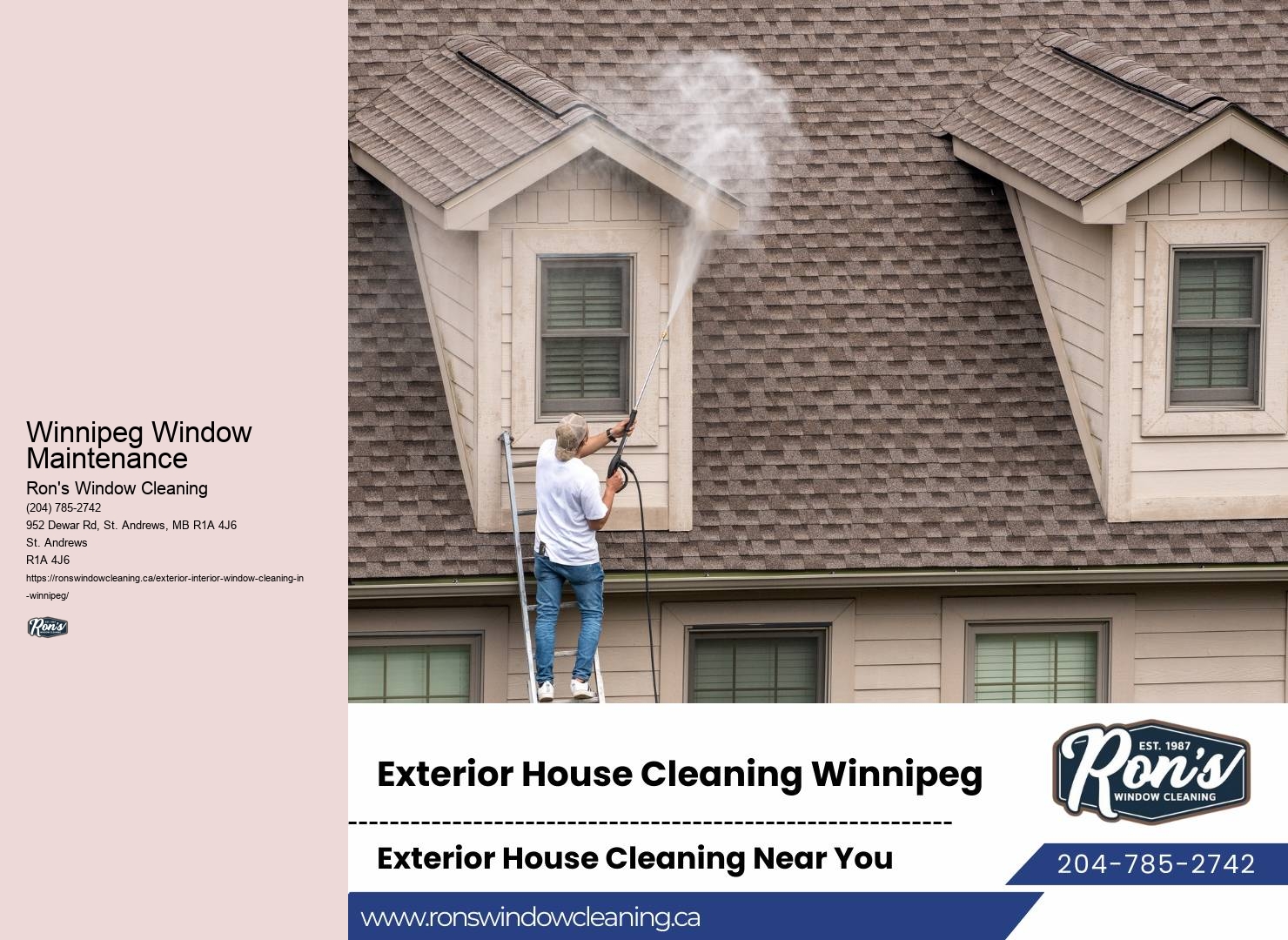 Winnipeg Window Maintenance Window Washing Discounts